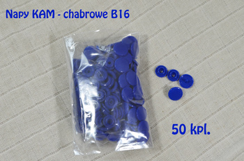 napy plastikowe 18\" 50kpl - kolor Chabrowe B16