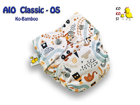 Pieluszka AIO - OS, Ko-Bamboo, Wodorosty