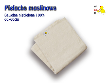 Pieluszka - muślin bawełniany 140g/m2, 75cm x 75cm