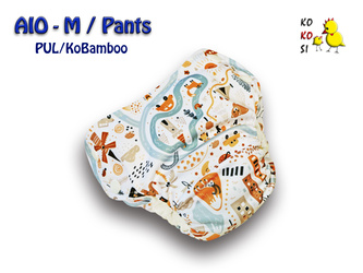 Pieluszka AIO - M, Ko-Bamboo, Wodorosty