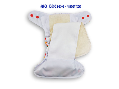 Pieluszka AIO - MOS - Birdseye, Paprocie