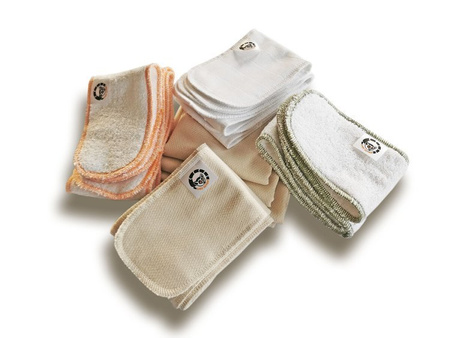 Zestaw 10 wkładów chłonnych Baby Lemur frotte 70x11cm zielony, 3 warstwy
