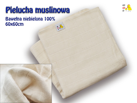 Pieluszka - muślin bawełniany 140g/m2, 75cm x 75cm