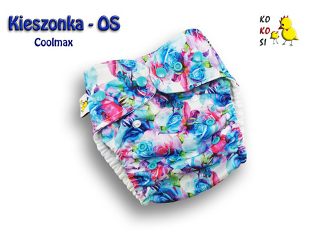 Kieszonka OS PUL/coolmax, Pastelowe róże