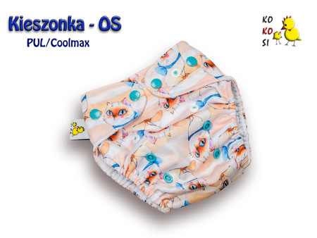 Kieszonka OS PUL/coolmax, Kociaki