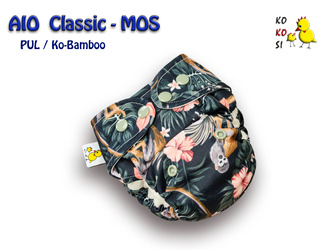 Pieluszka AIO - MOS, Ko-Bamboo, Małpki