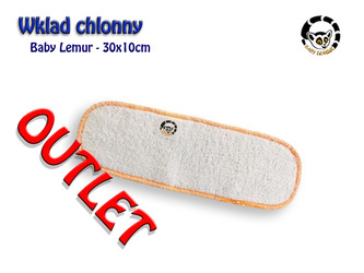 OUTLET Wkład chłonny Baby Lemur-birdseye, 30X10cm, 5 warstw
