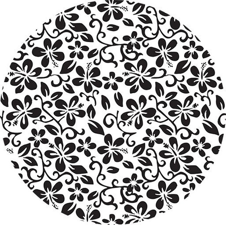 Podpaska MAXI PLUS, Hibiskus czarny/welur czerwony