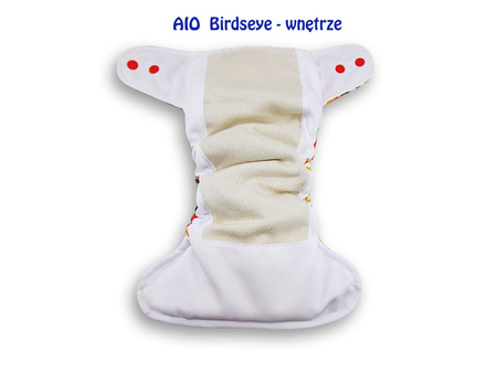 Pieluszka AIO - MOS - Birdseye, Paprocie
