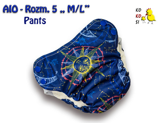 Pieluszka AIO - Pants - Rozm.5 (M/L), Ko-Bamboo, Konstalacje