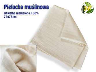 Pieluszka - muślin bawełniany 140g/m2, 75cm x 75cm