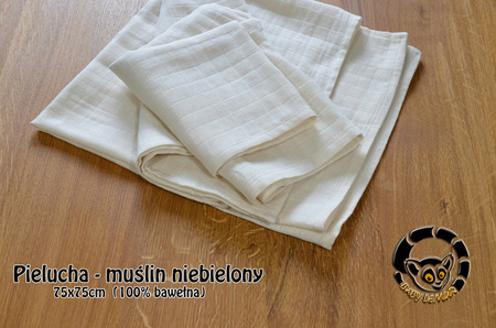Pieluszka - muślin bawełniany 140g/m2, 75cm x 75cm