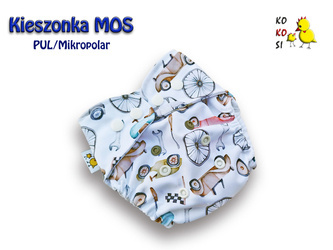 Kieszonka MOS PUL/mikropolar, Auta Retro