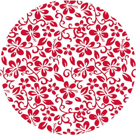 Podpaska MIDI, Hibiskus czerwony/welur czerwony