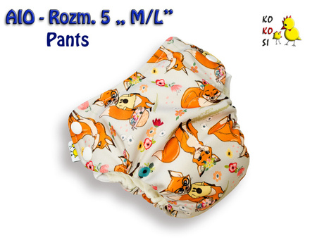 Pieluszka AIO - Pants - Rozm.5 (M/L), Ko-Bamboo, Liski