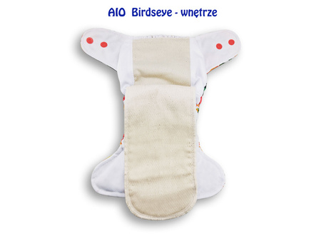 Pieluszka AIO - MOS - Birdseye, Paprocie