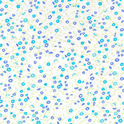 Tkanina bawełniana, Wzór Kwiatki niebieskie, łączka