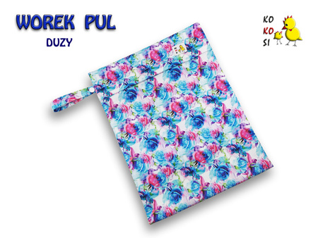 Outlet Worek PUL duży, Pastelowe róże