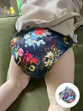 Pieluszka AIO ( ALL IN ONE) - OS - EVO/bambus, Tajemniczy Ogród