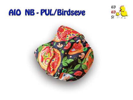 Pieluszka AIO-NB, Pizza, PUL/Birdseye